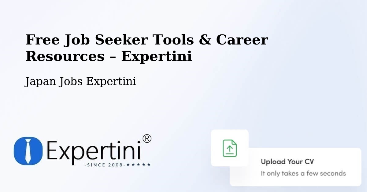 Free Job Seeker Tools & Career Resources – Minato - Minato, Japan Jobs Expertini